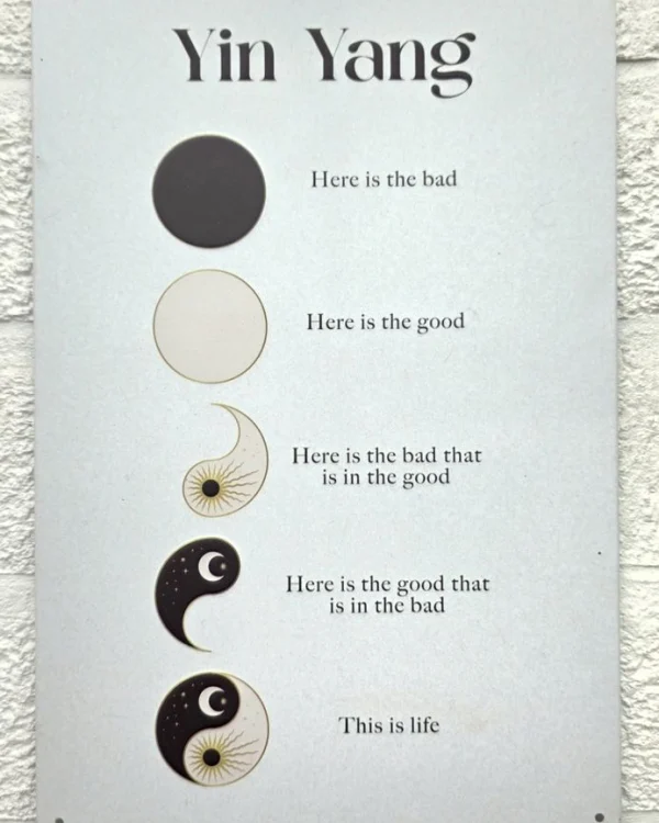 Yin Yang hanging sign